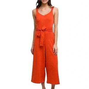 ABLE Jumpsuit Rosario‎ Wide Leg Tie Waist Lagenlook In Orange Women’s Small